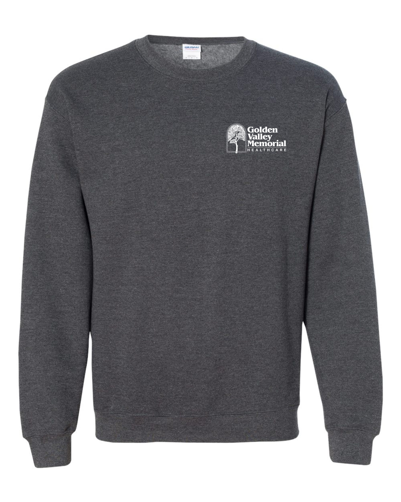 GVMH Long-Sleeve Gildan Crewneck with Embroidered Logo
