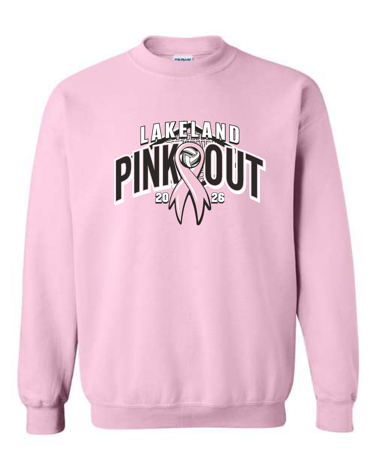 Lakeland VB Pink Out 26- Gildan Crewneck Sweatshirt