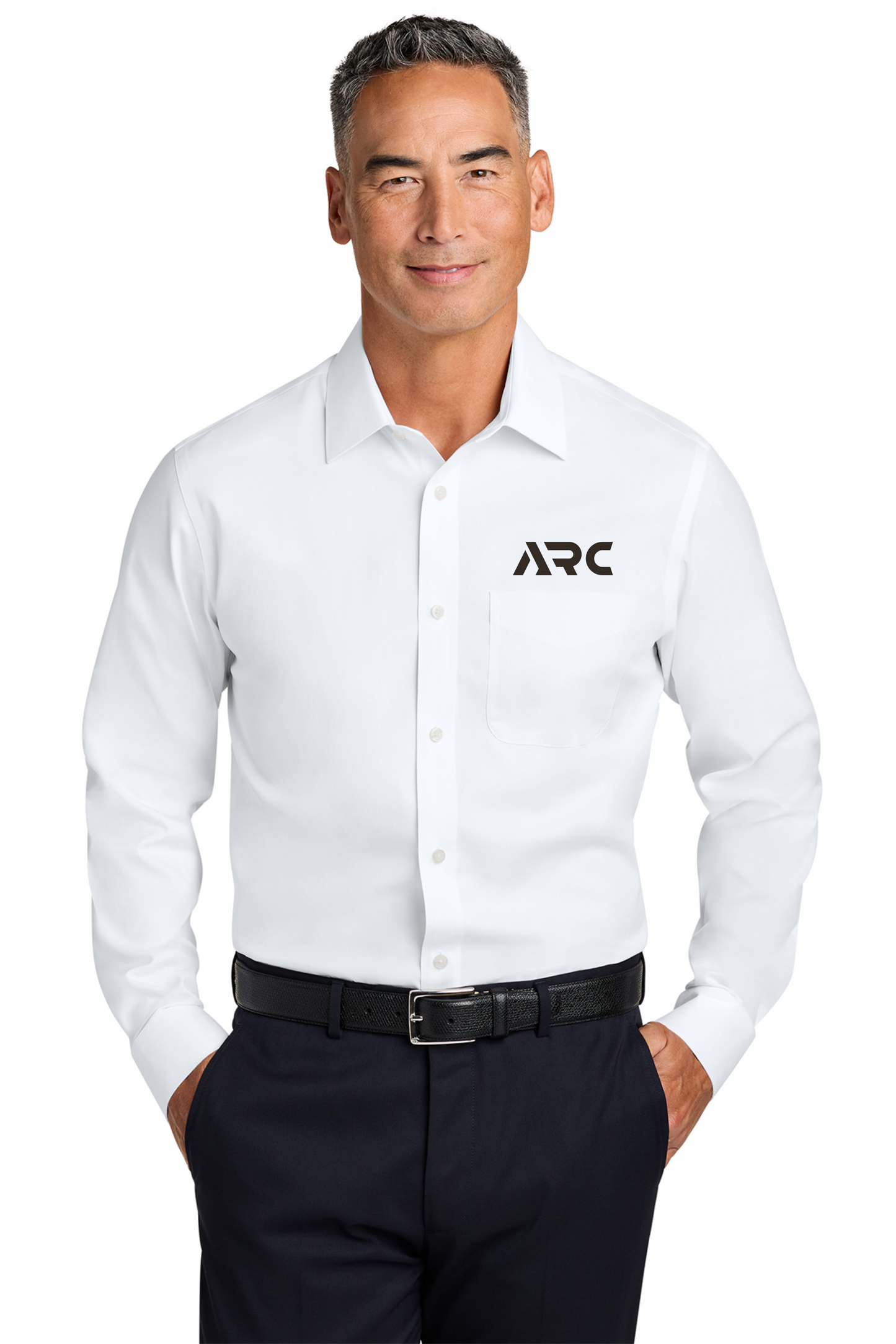 ARC - Brooks Brothers® Wrinkle-Free Stretch Pinpoint Spread Collar Shirt - BB18012