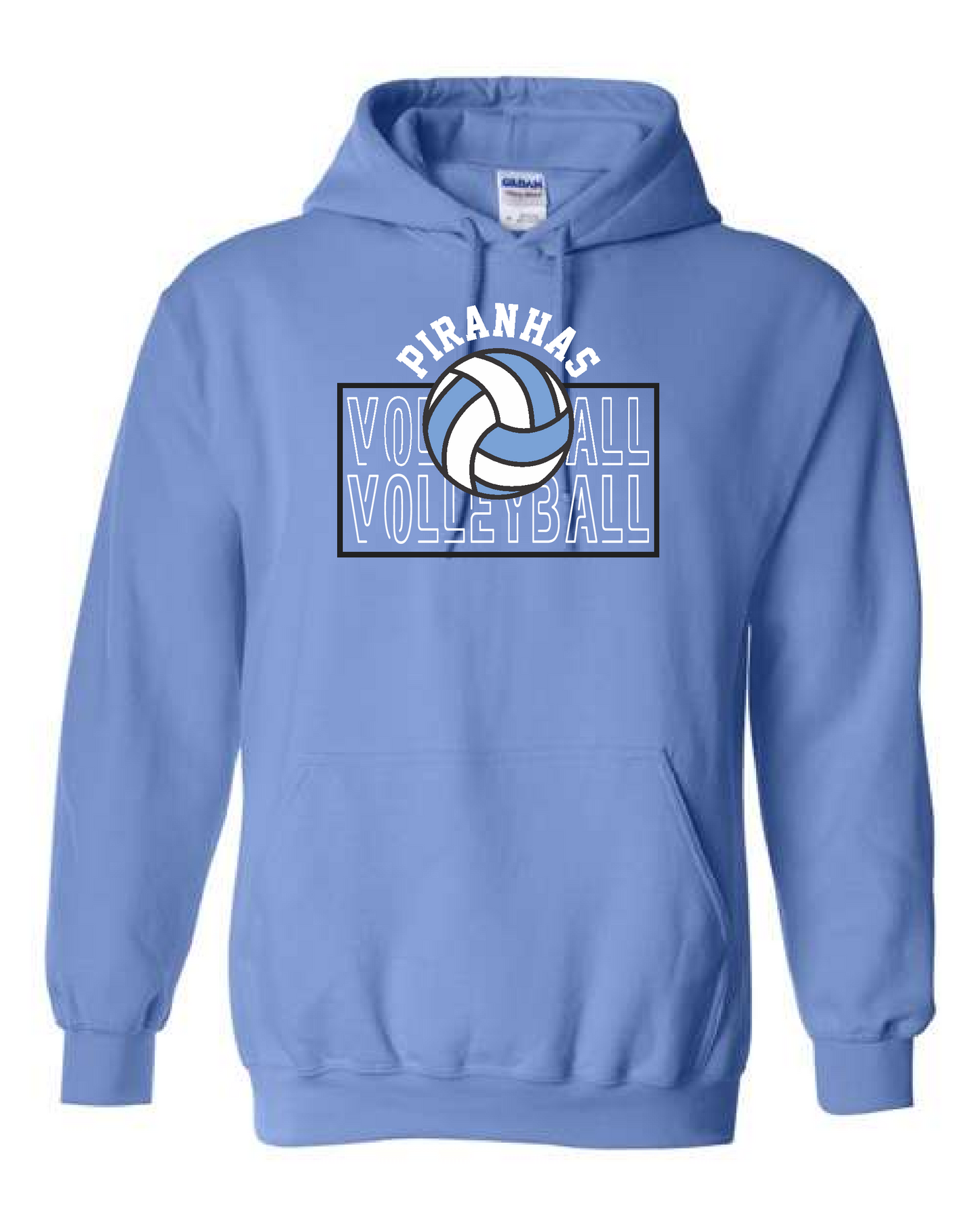 Piranhas VB 25- Gildan Hoodie Carolina Blue