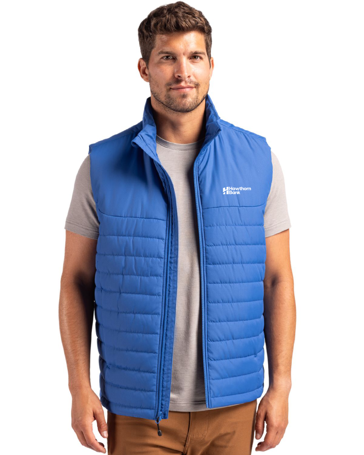 Hawthorn - Mens Clique Elevation Eco Full Zip Puffer Vest - MQO00080