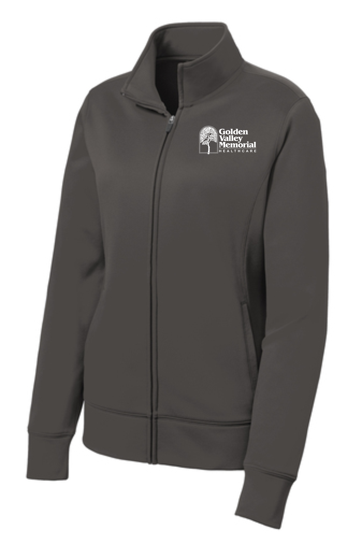 GVMH Long-Sleeve Women’s Full Zip LST241 with Embroidered Logo