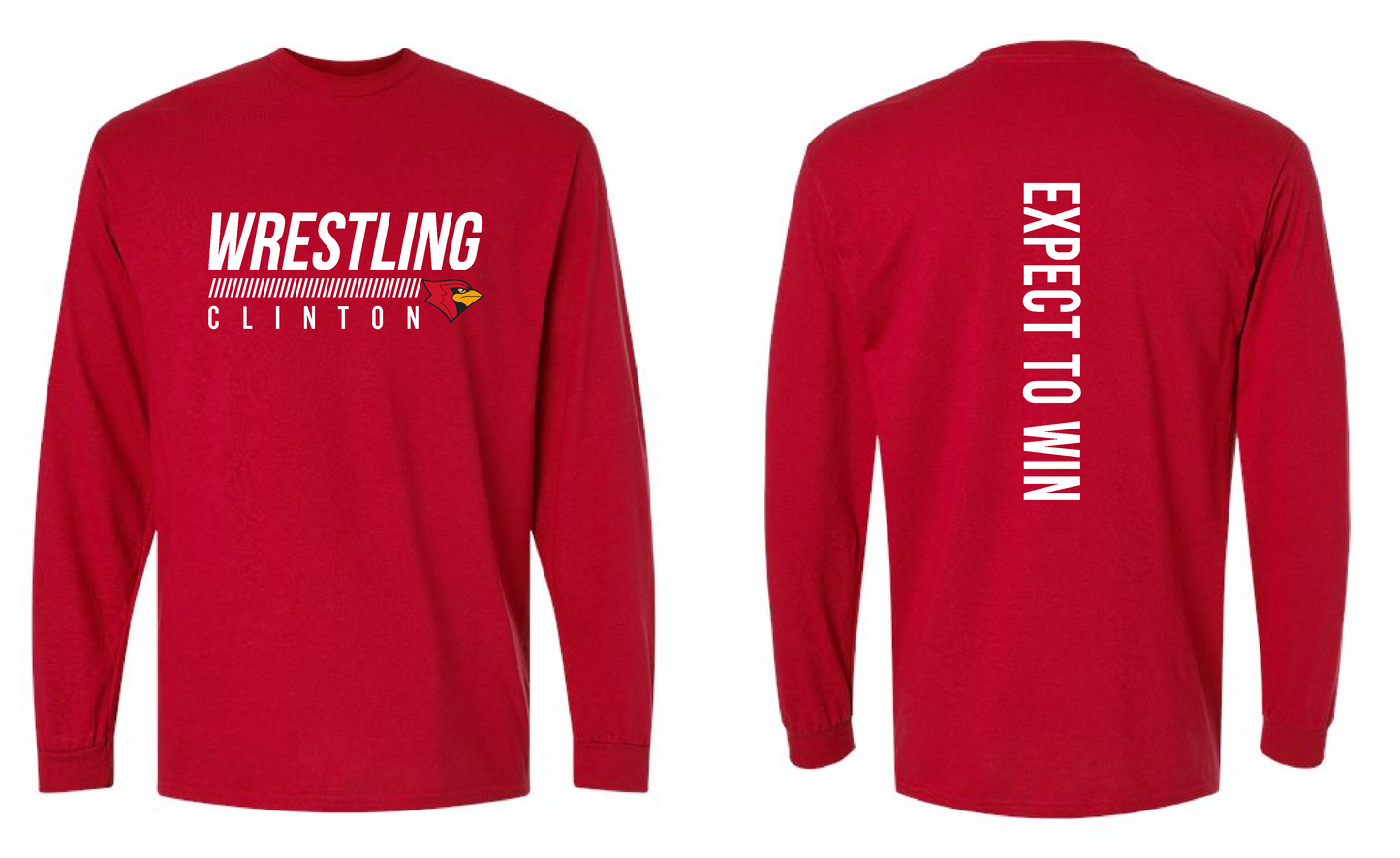Clinton Wrestling 25- Gildan Dryblend Long Sleeve