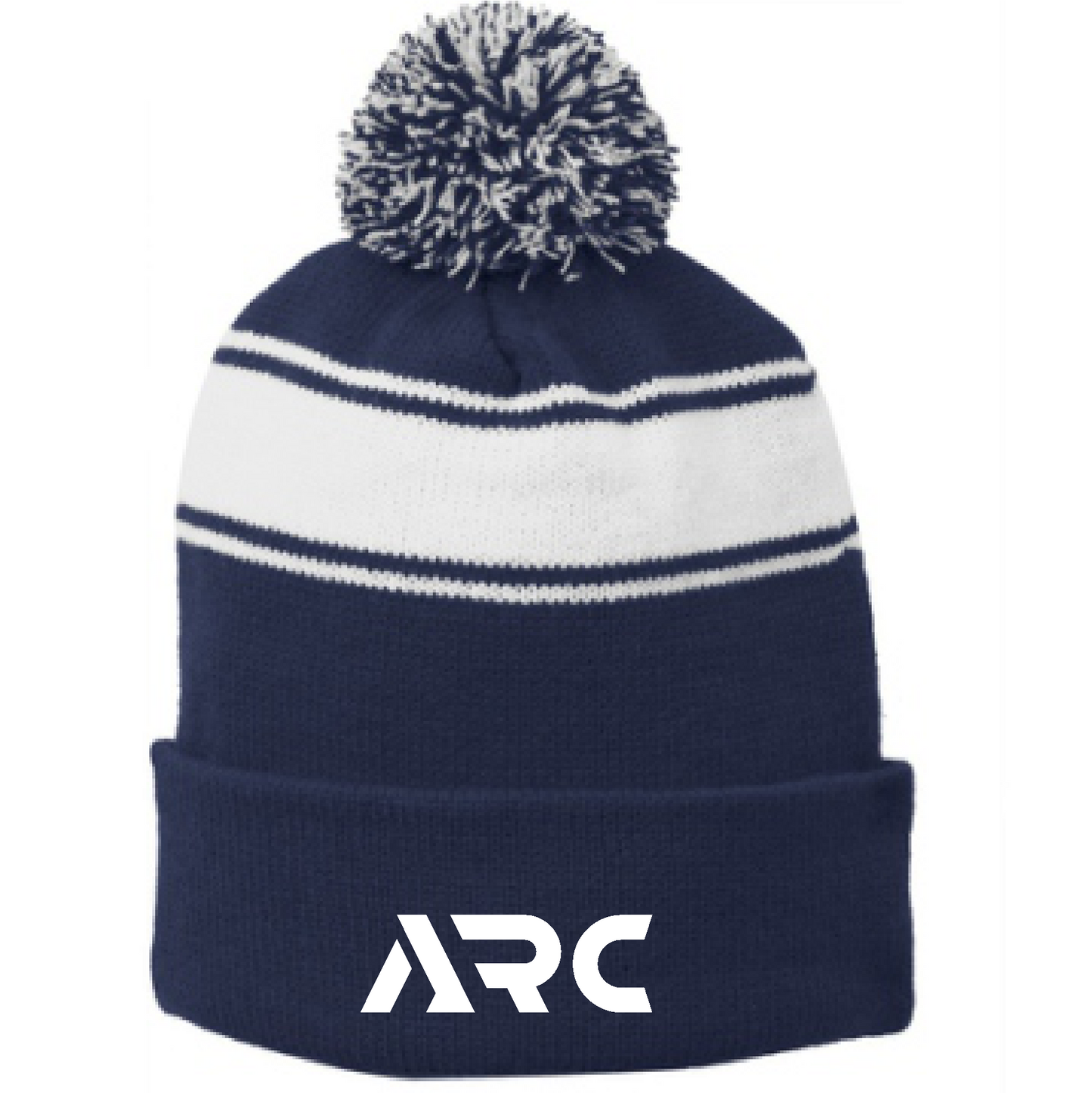 ARC Sport-Tek® Stripe Pom Pom Beanie- STC28