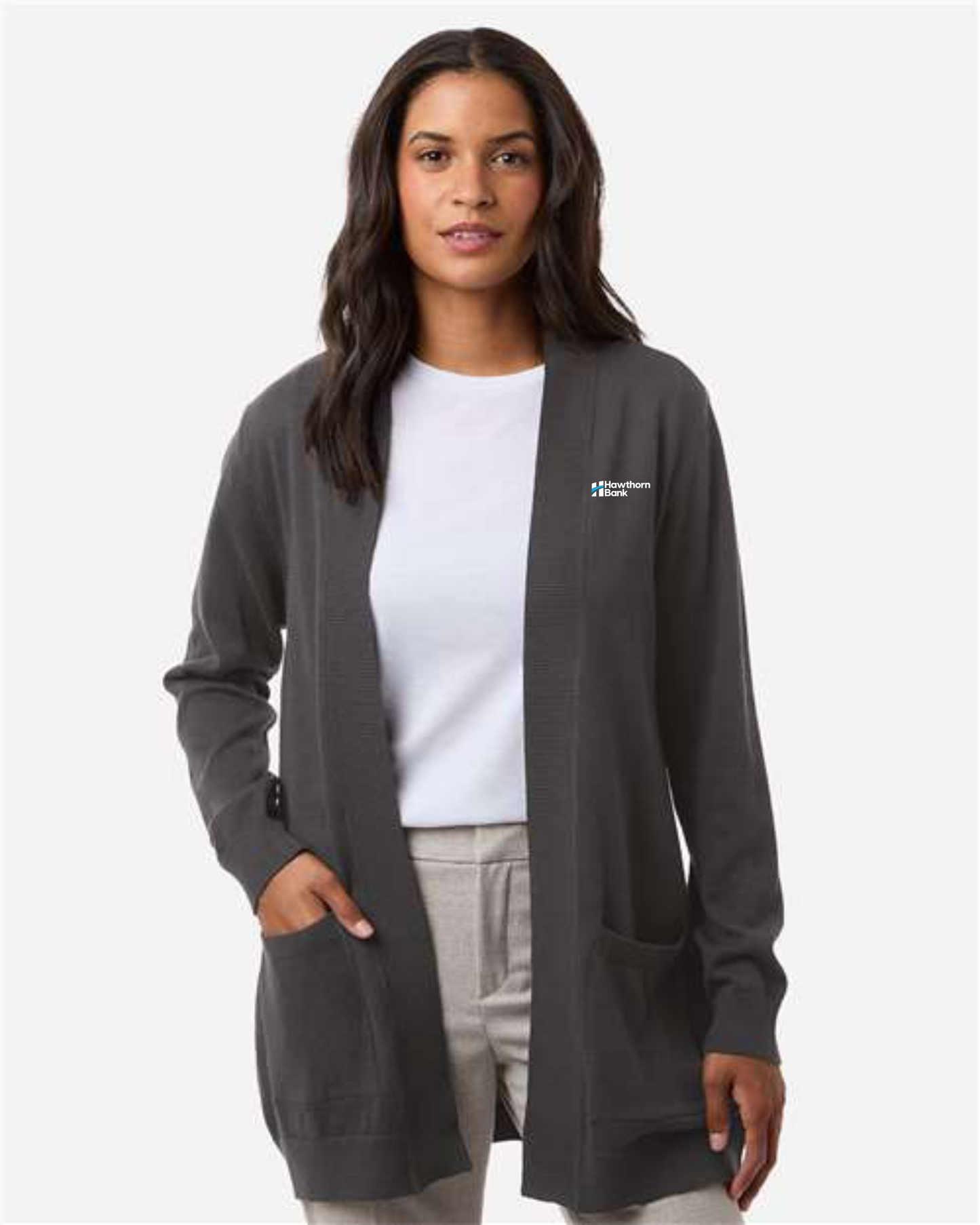 Hawthorn - Women's Devon & Jones New Classics Open Cardigan Sweater - DG447W