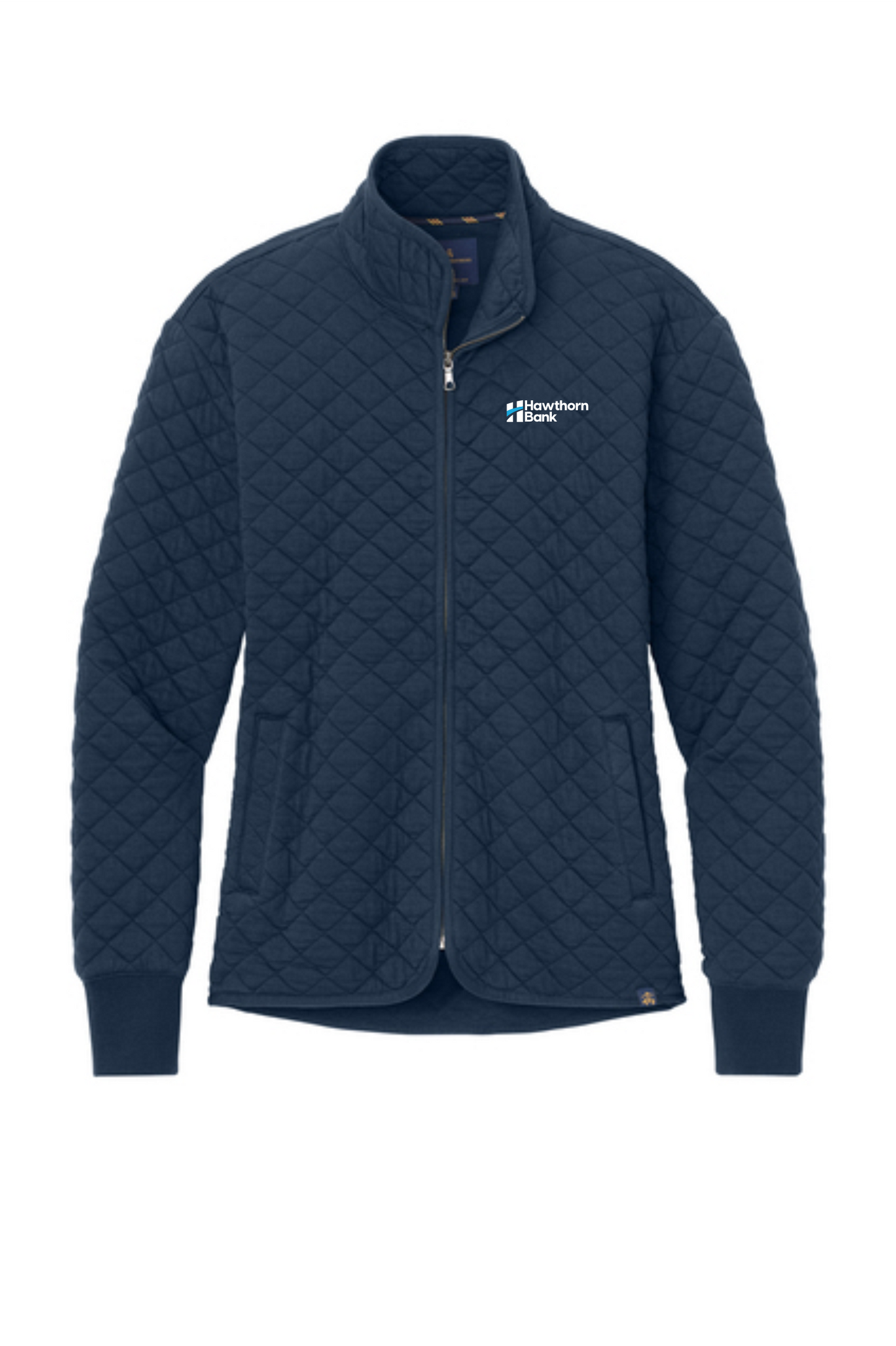 Hawthorn - Womens Brooks Brothers Diamond Quilt Full-Zip - BB18213