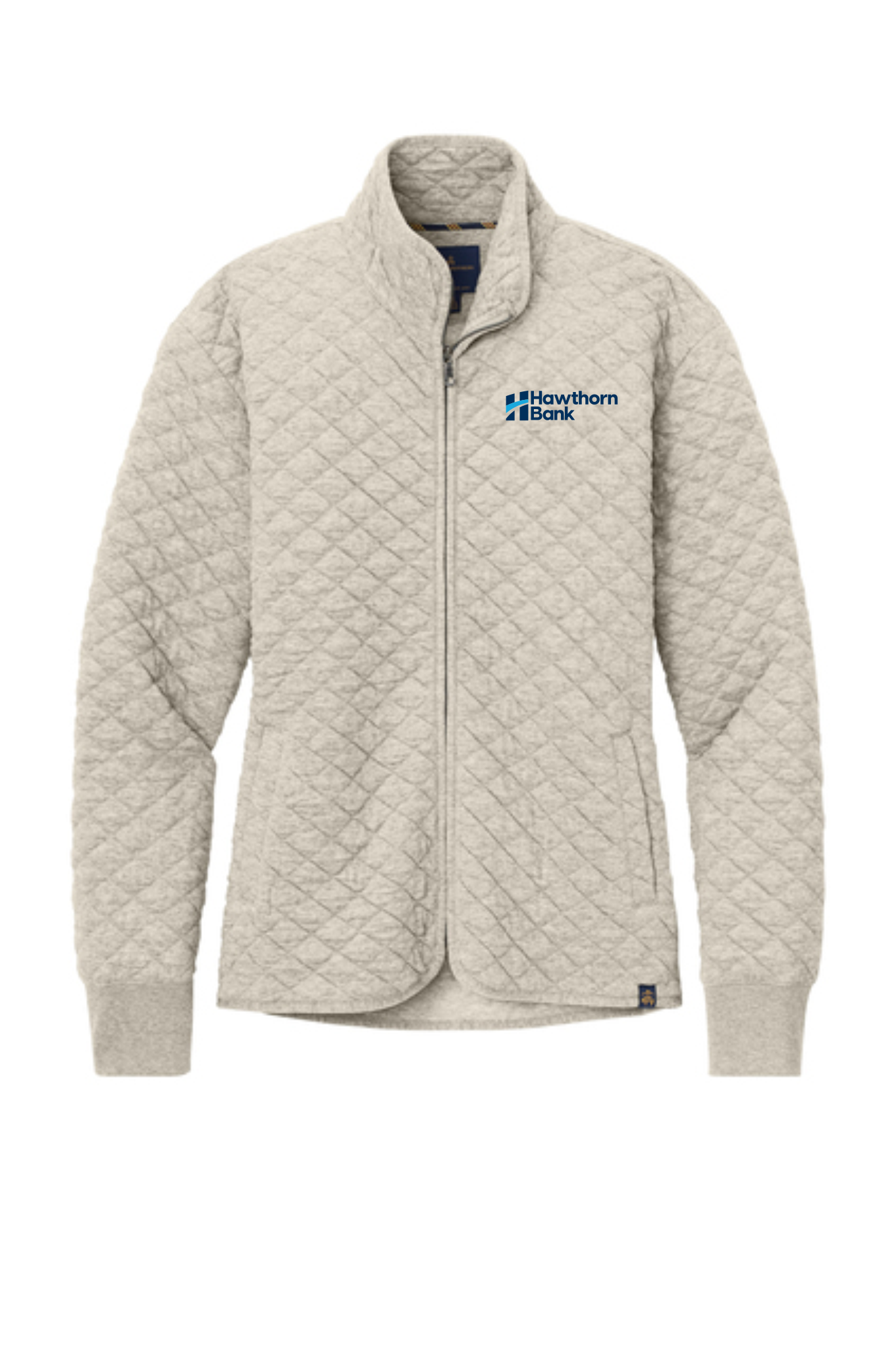 Hawthorn - Womens Brooks Brothers Diamond Quilt Full-Zip - BB18213