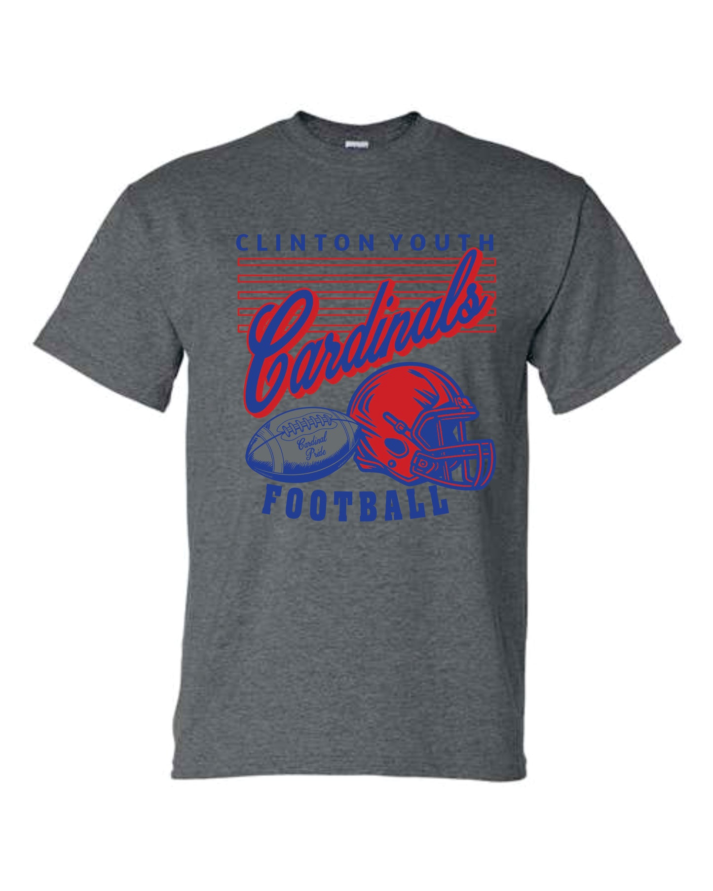 3rd Grade FB- Cardinal Football Design 1- Gildan Short Sleeve 50/50