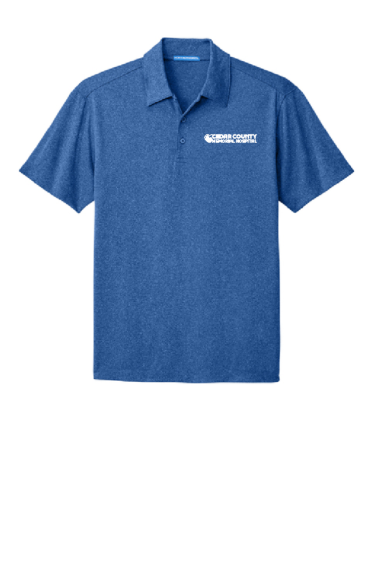 CCMH- Men's Port Authority® Trace Heather Polo with embroidered logo (K576)