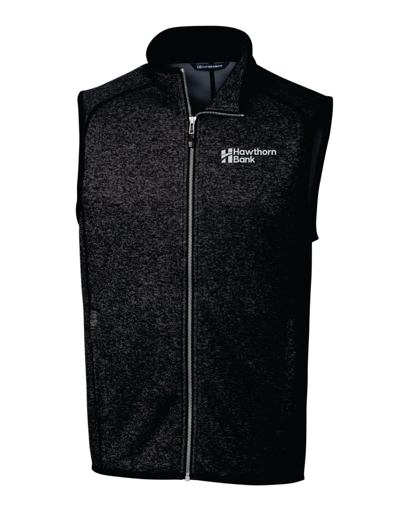 Hawthorn - Men’s Cutter & Buck Mainsail Sweater-Knit Men's Full Zip Vest (MCO00047)