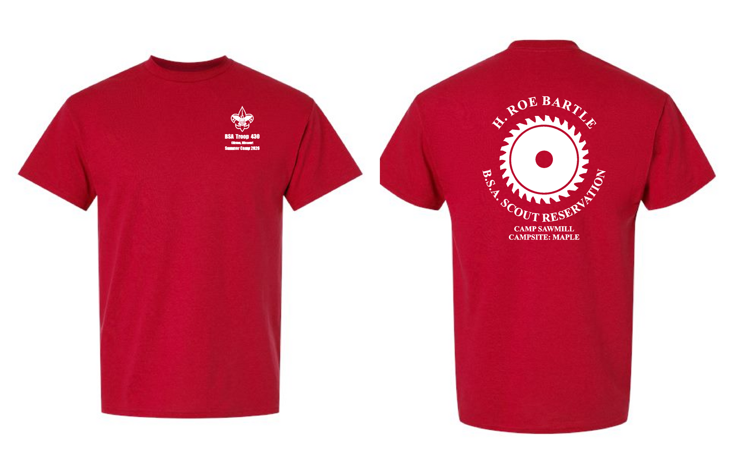 Troop 430 Class B Summer Camp 2026 Short Sleeve-Gildan