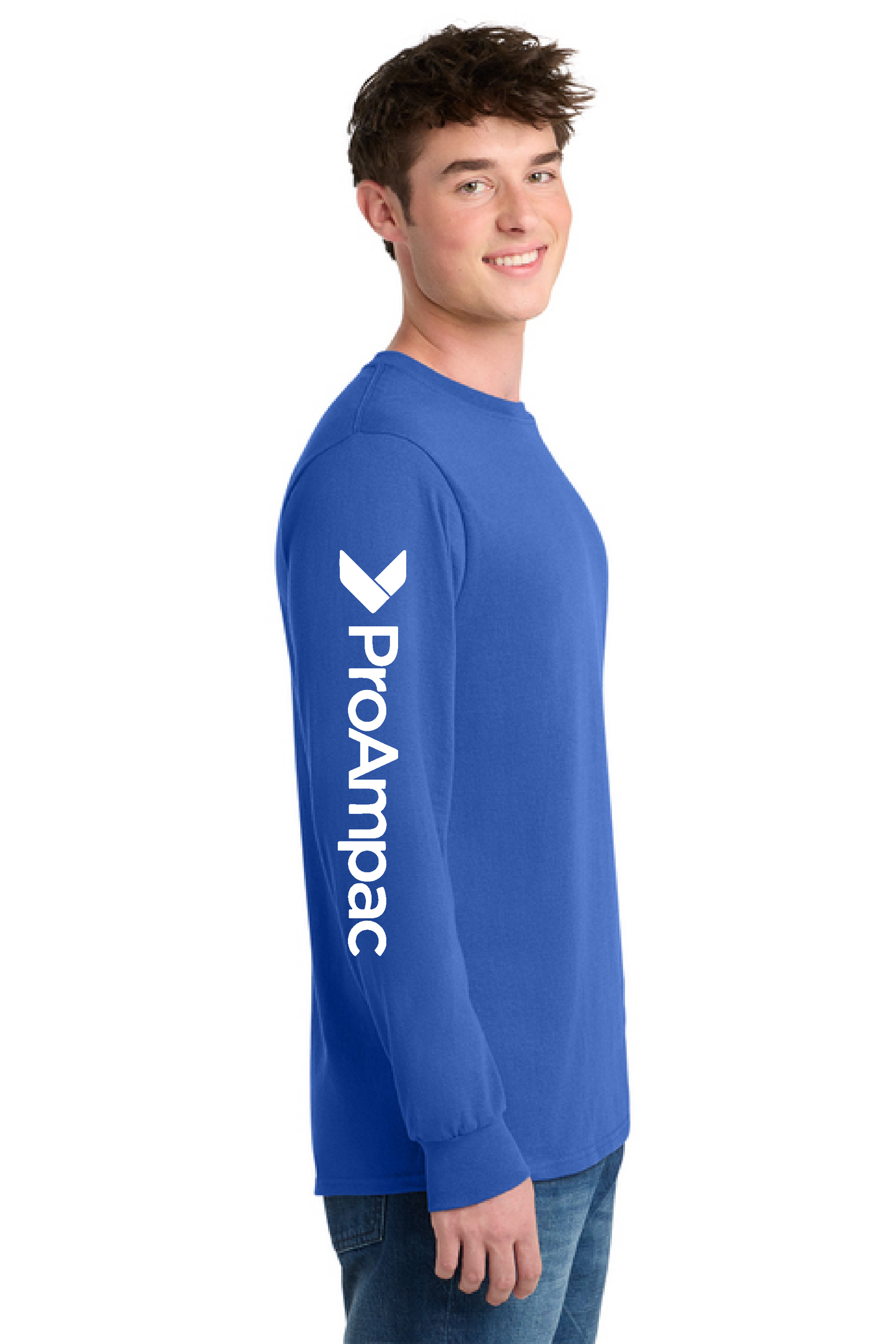 ProAmpac- Port & Company Long Sleeve- Sleeve Logo only TALL Sizes (PC55LST)