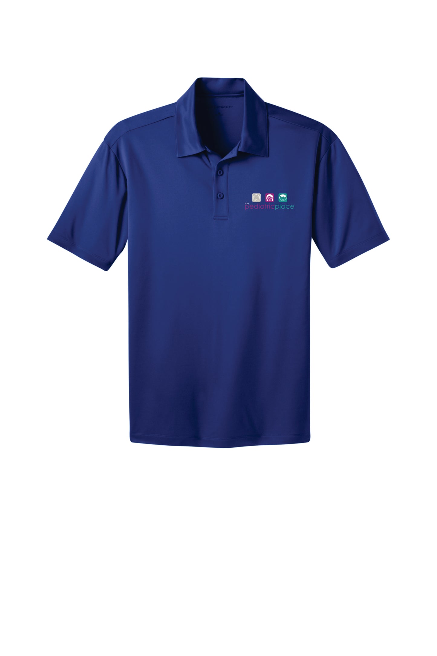 Pediatric Place embroidered men’s polo - full color embroidered logo