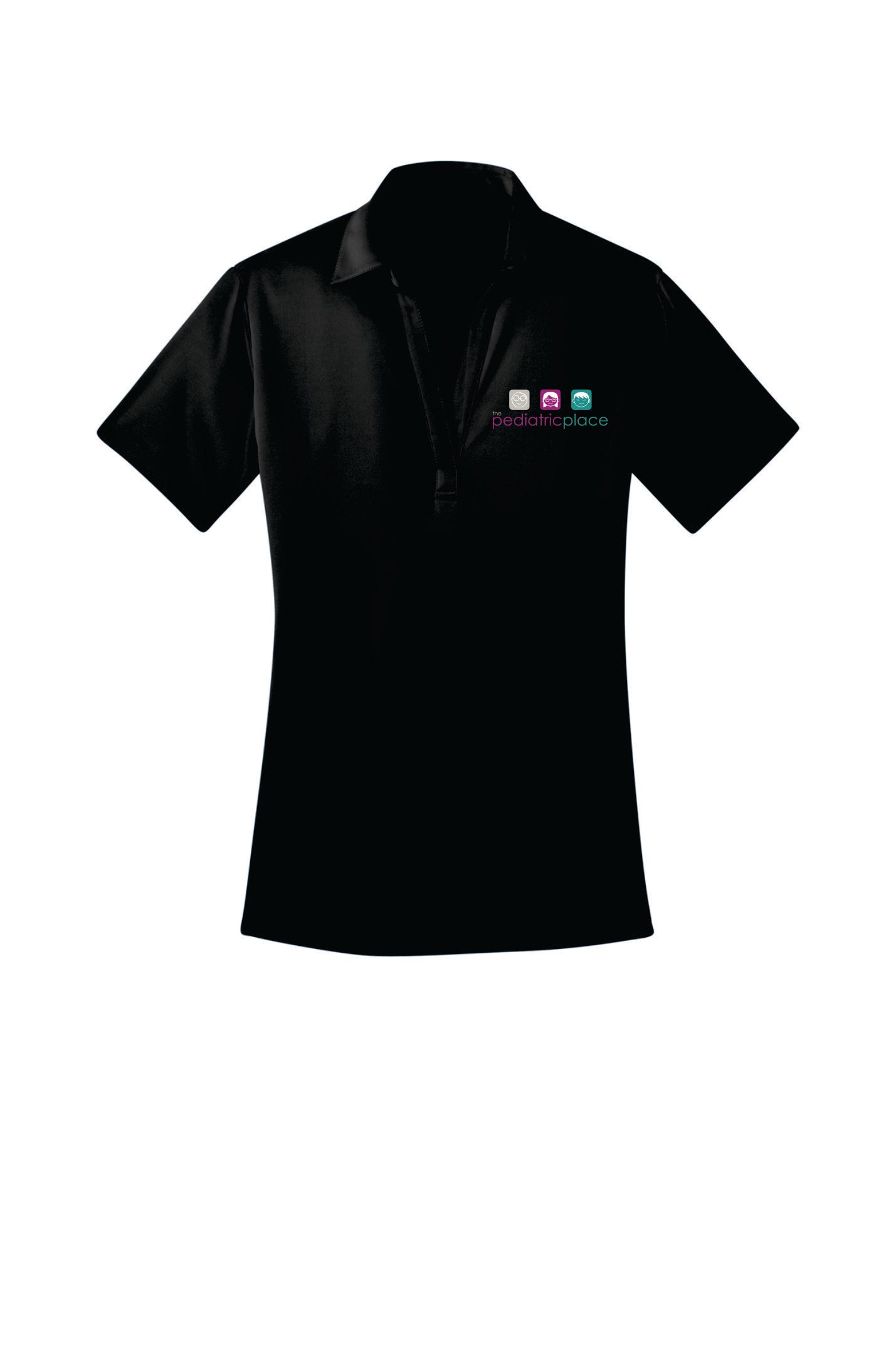 Pediatric Place embroidered ladies polo - full color embroidered logo
