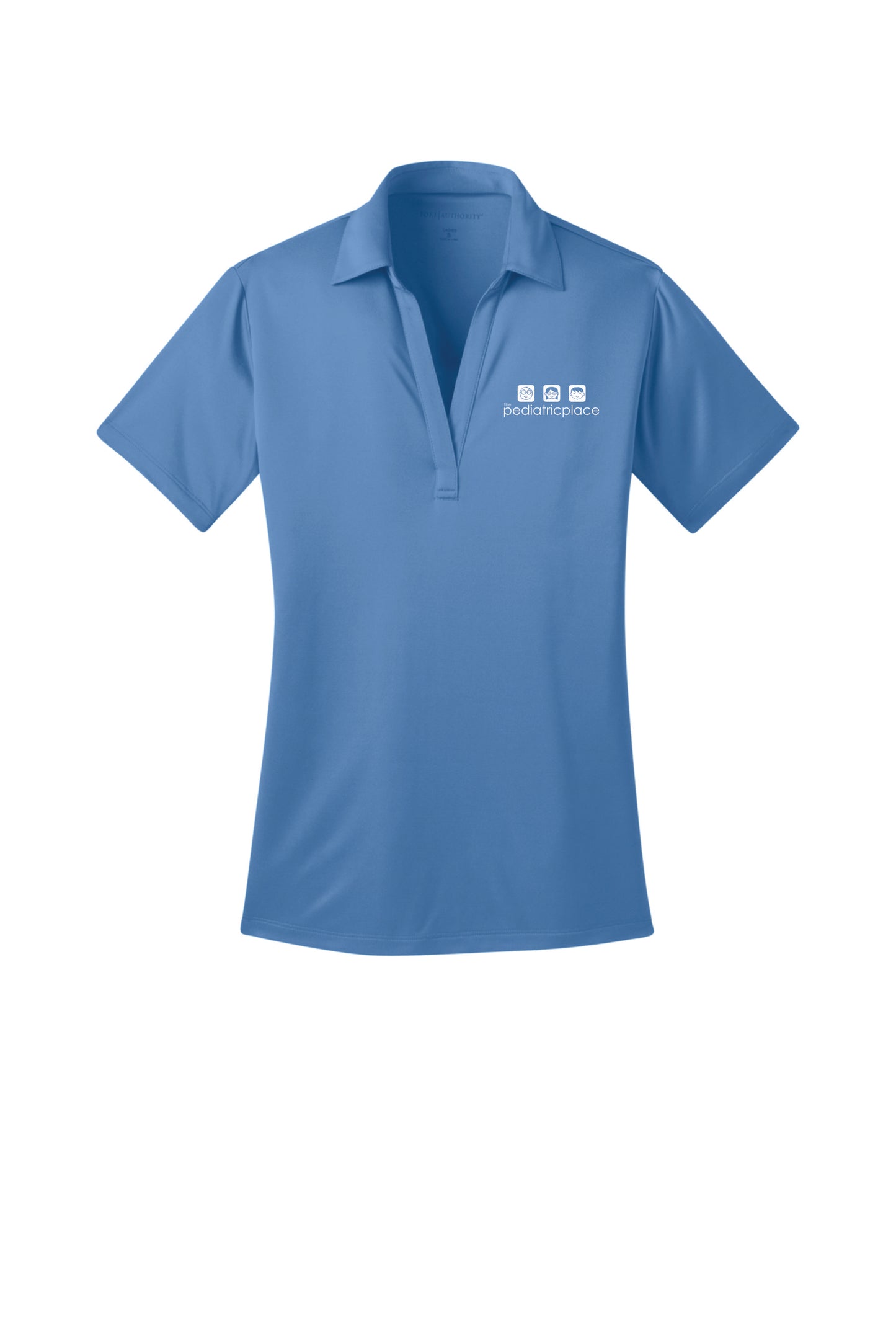 Pediatric Place embroidered ladies polo - white embroidered logo
