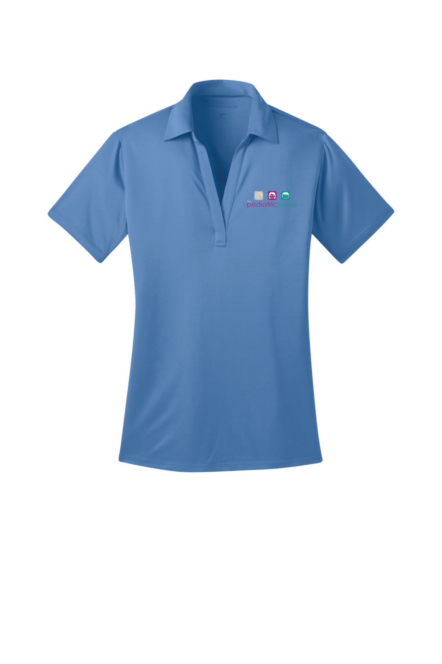 Pediatric Place embroidered ladies polo - full color embroidered logo