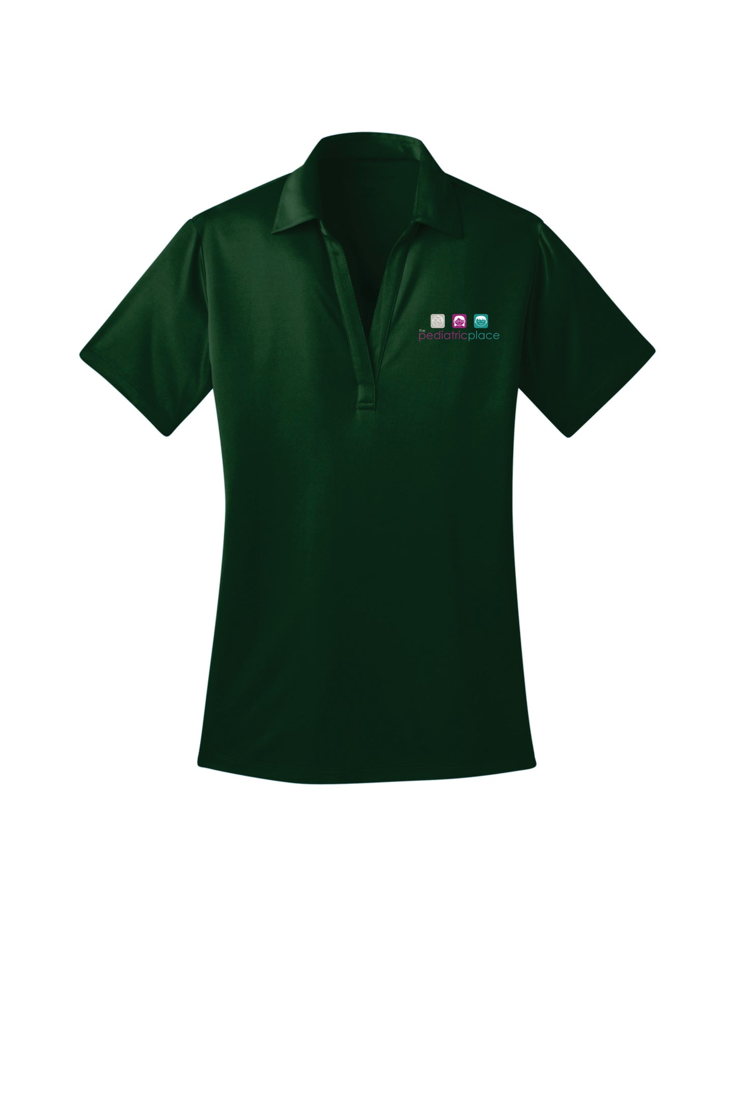 Pediatric Place embroidered ladies polo - full color embroidered logo