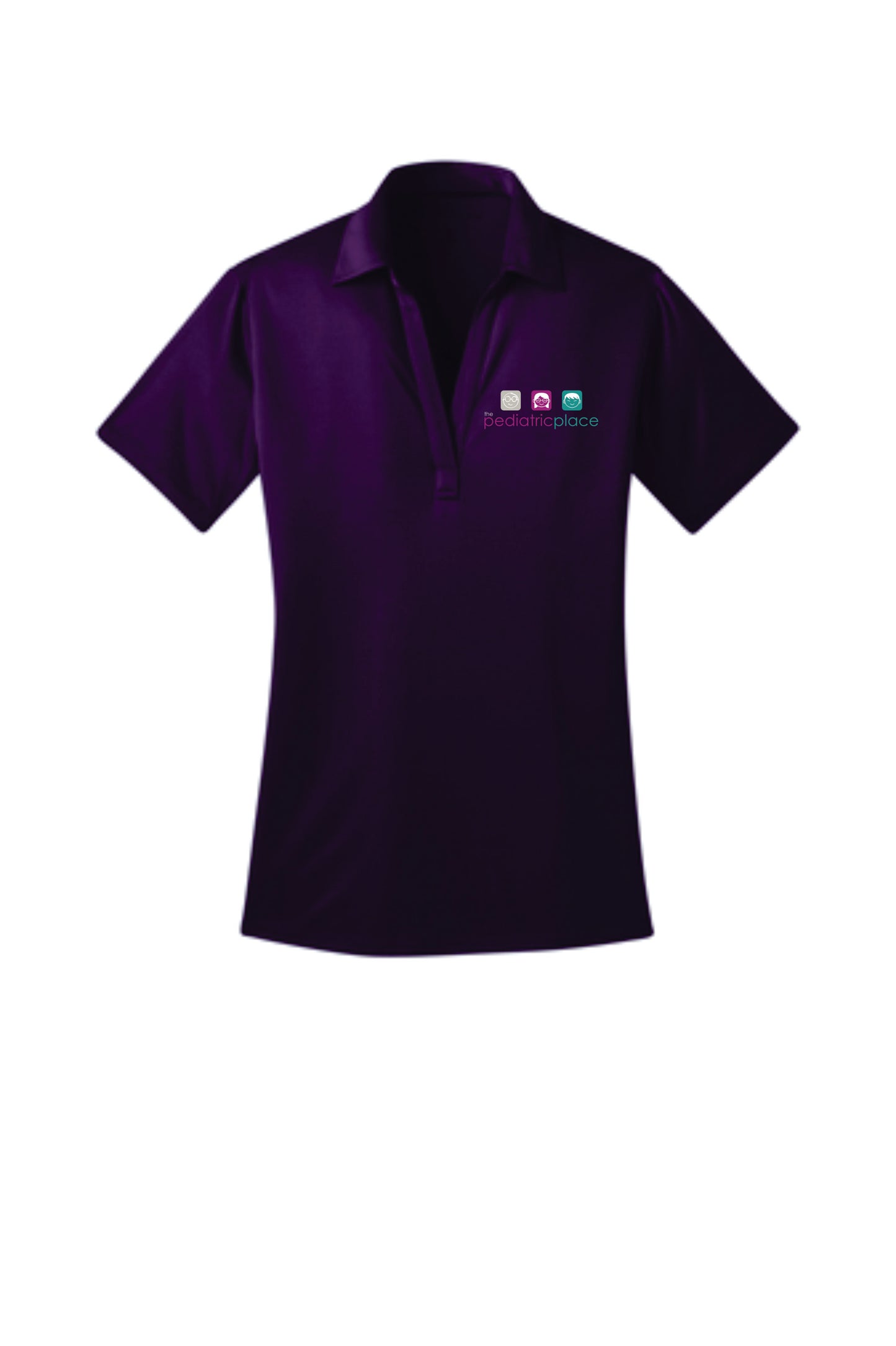 Pediatric Place embroidered ladies polo - full color embroidered logo