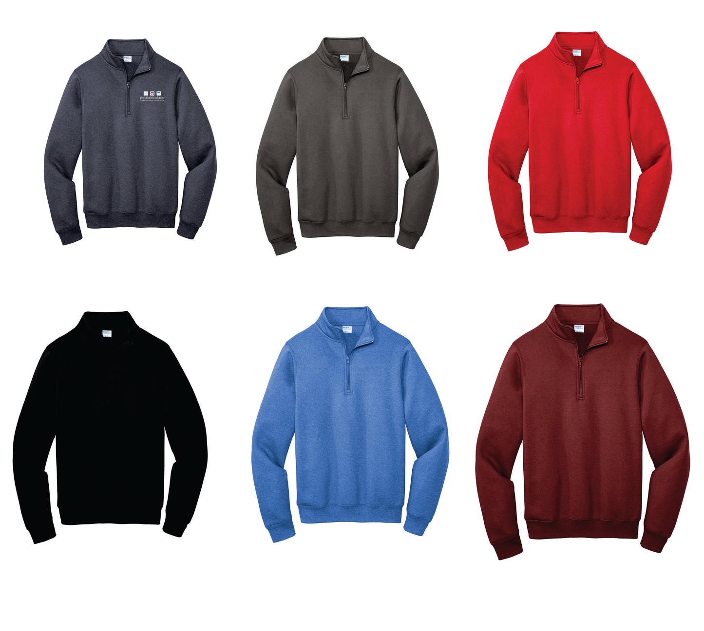 Pediatric Place Port & Company embroidered  Quarter Zip PC78Q
