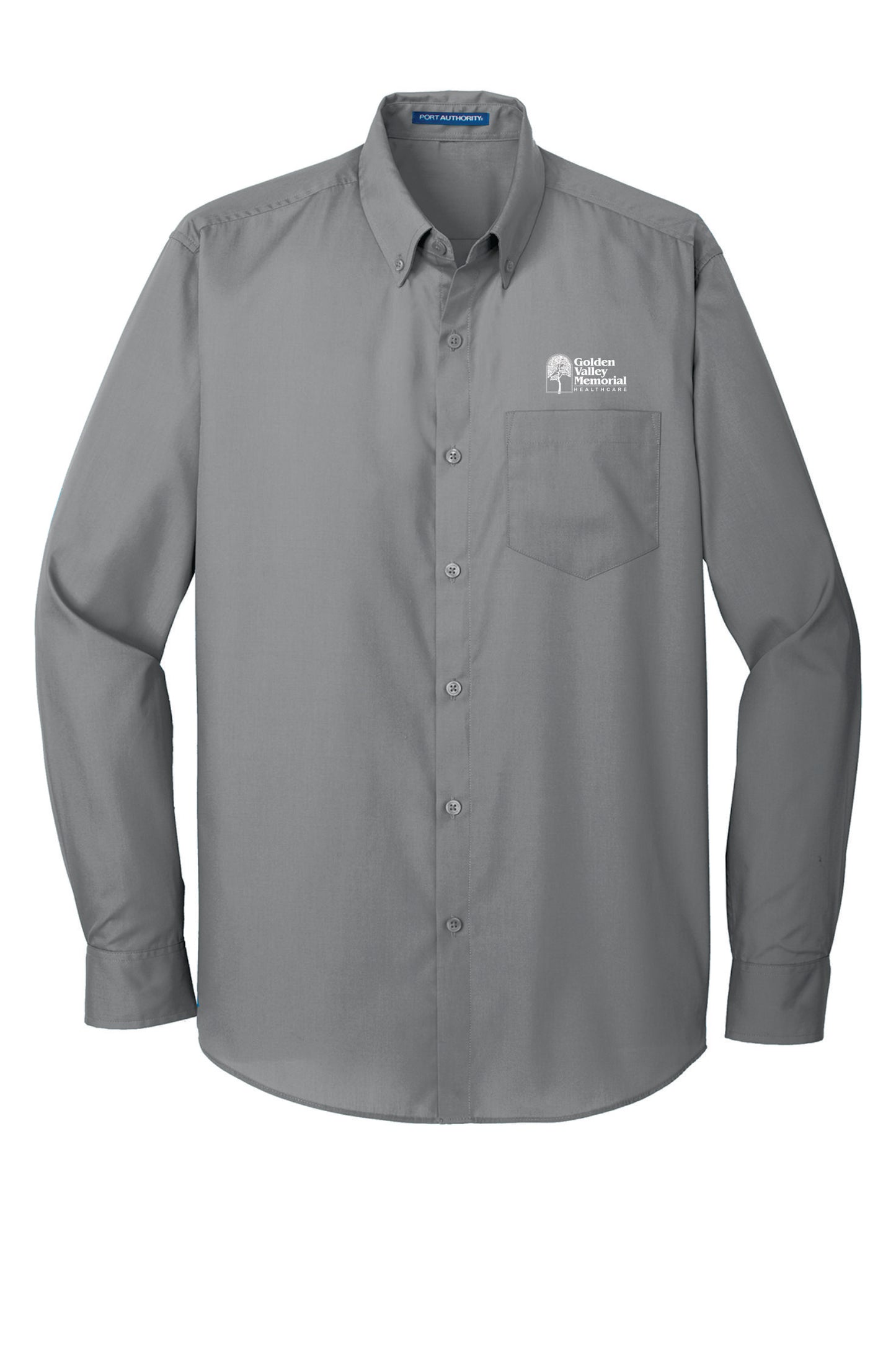 GVMH Long-Sleeve Men's Dress Shirt W100 with Embroidered logo