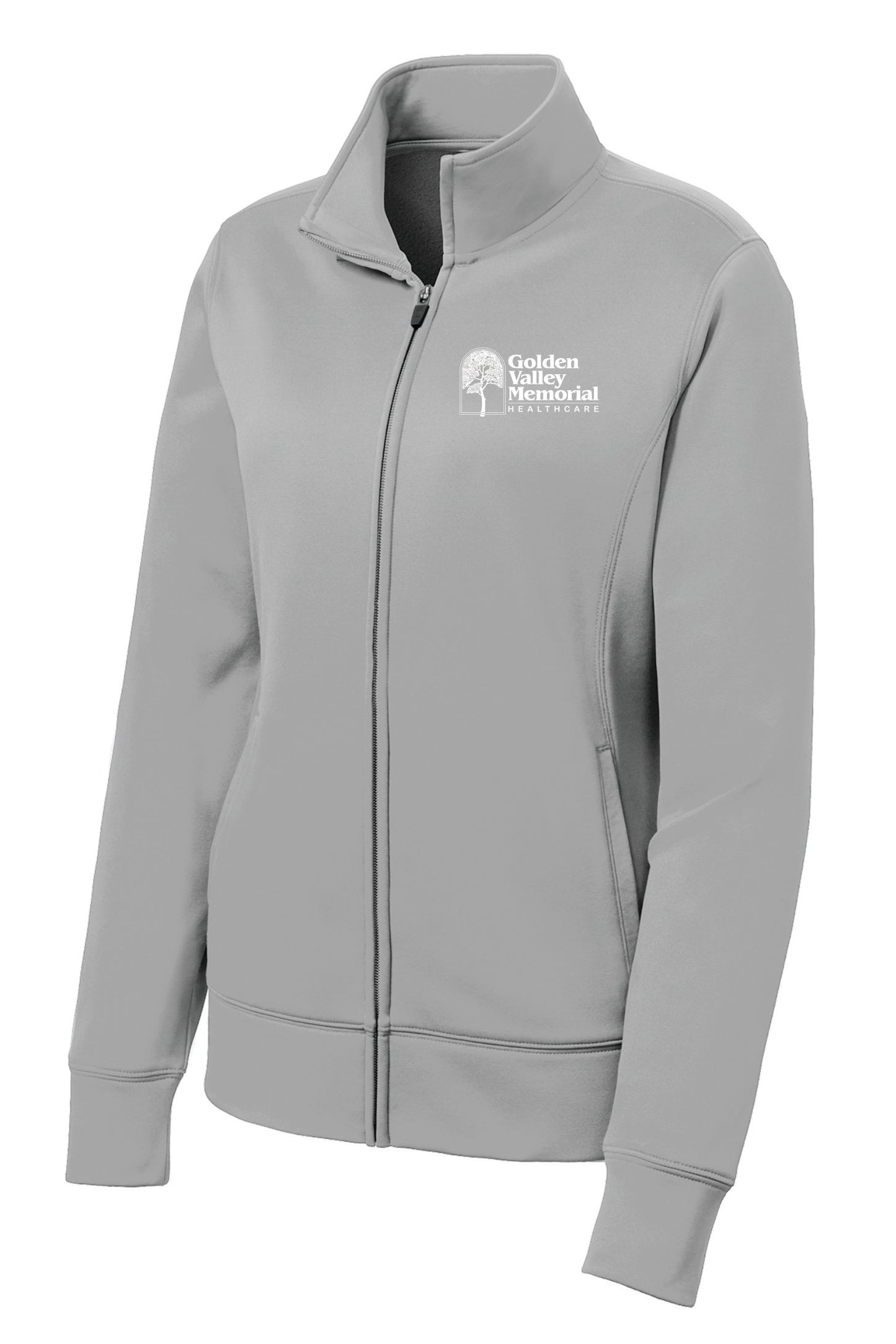 GVMH Long-Sleeve Women’s Full Zip LST241 with Embroidered Logo