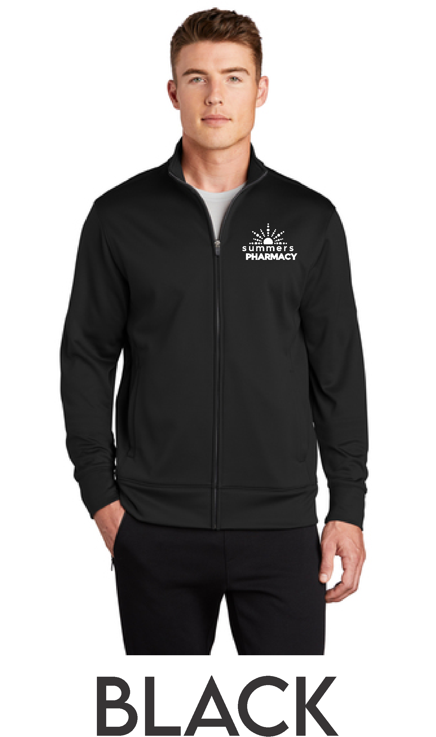 Summers - Sport-Tek Dri Fit Exterior/Fleece Interior Full-Zip Jacket - Screenprinted