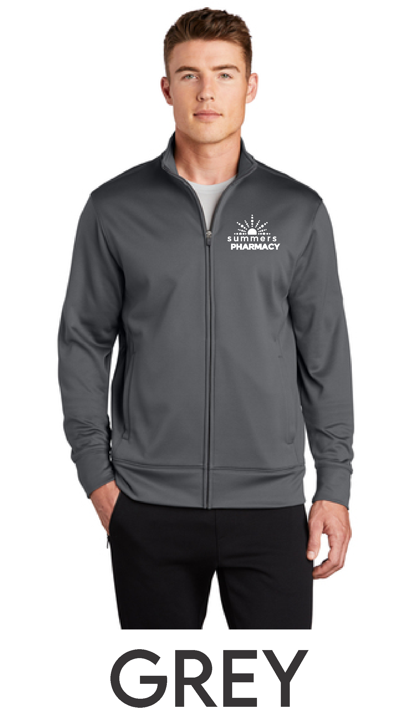 Summers - Sport-Tek Dri Fit Exterior/Fleece Interior Full-Zip Jacket - Screenprinted