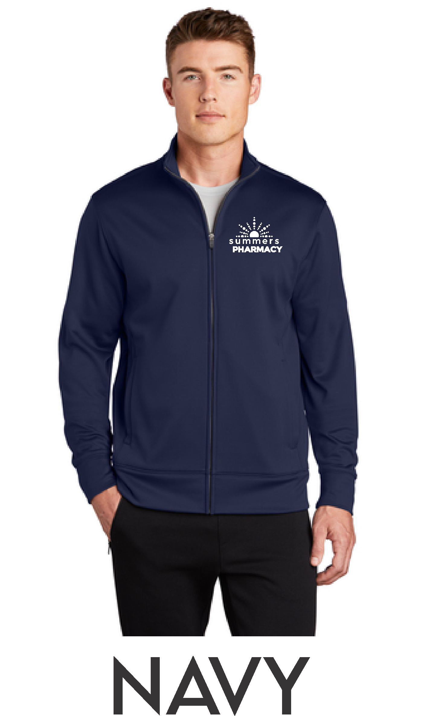 Summers - Sport-Tek Dri Fit Exterior/Fleece Interior Full-Zip Jacket - Screenprinted