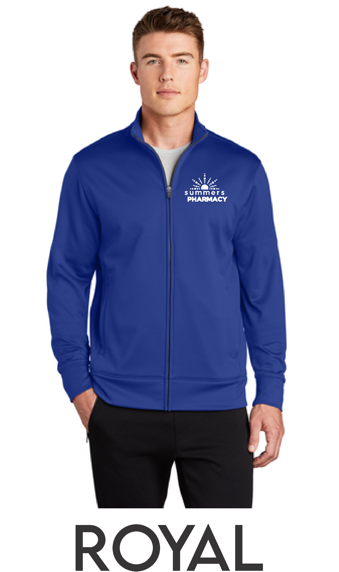 Summers - Sport-Tek Dri Fit Exterior/Fleece Interior Full-Zip Jacket - Screenprinted