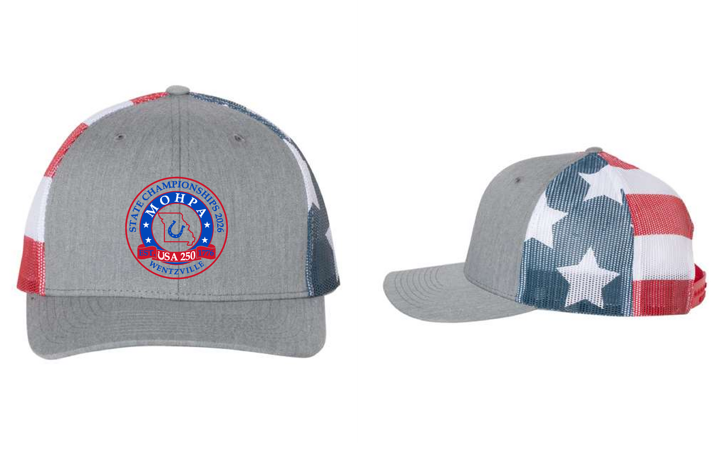 MOHPA- Richardson 112 Patterned Mesh Hat (embroidery)