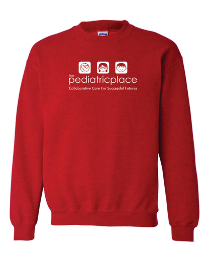 Pediatric Place Gildan crewneck sweatshirt - White Ink only - G18000