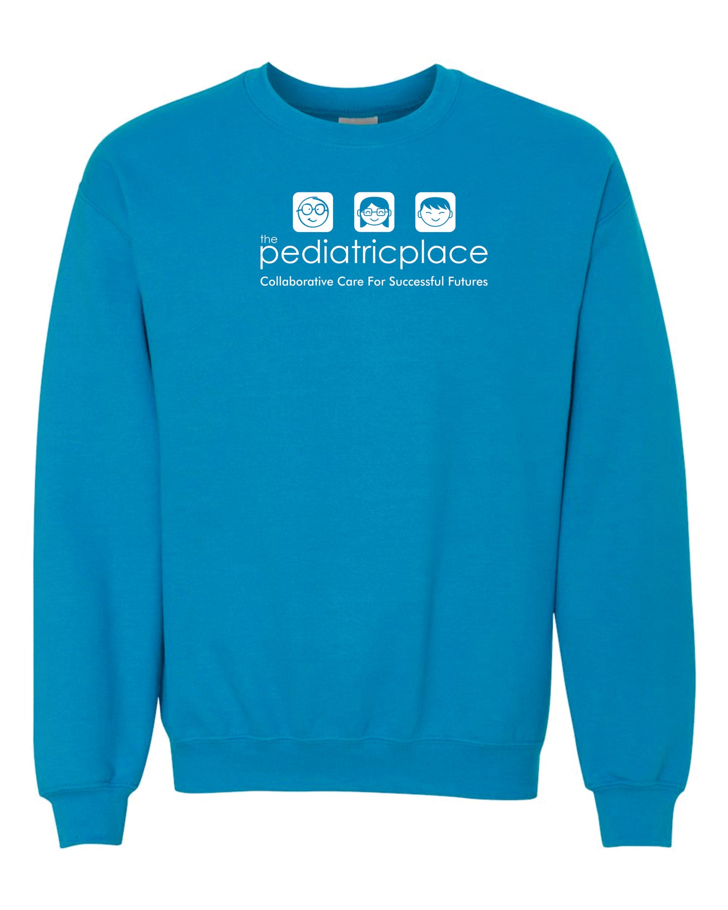 Pediatric Place Gildan crewneck sweatshirt - White Ink only - G18000