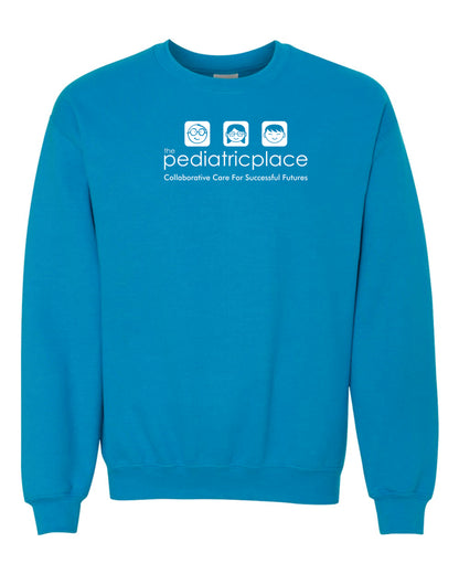 Pediatric Place Gildan crewneck sweatshirt - White Ink only - G18000