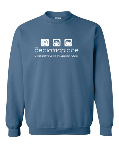 Pediatric Place Gildan crewneck sweatshirt - White Ink only - G18000
