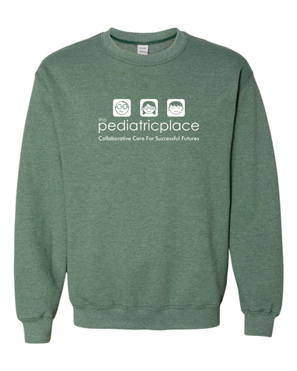 Pediatric Place Gildan crewneck sweatshirt - White Ink only - G18000