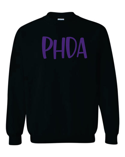 PHDA- Gildan Crewneck Sweatshirt- Puff Metallic Print