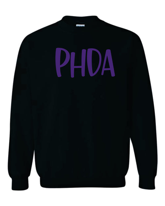 PHDA- Gildan Crewneck Sweatshirt- Puff Metallic Print