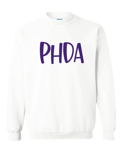 PHDA- Gildan Crewneck Sweatshirt- Puff Metallic Print