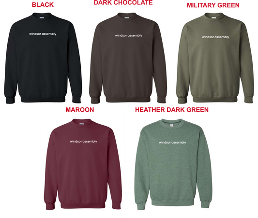 WA- (WA Lower Case) Gildan Crewneck Sweatshirt (18000) ADULT