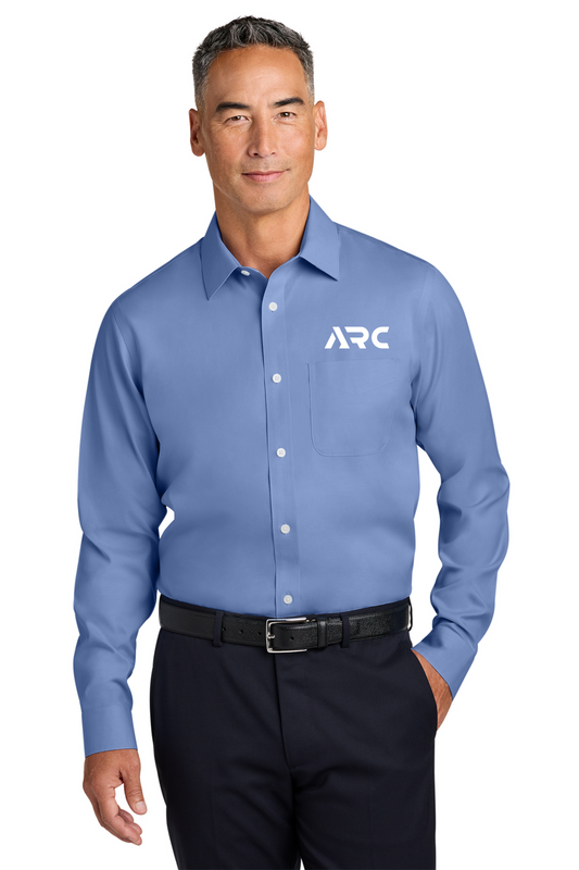 ARC - Brooks Brothers® Wrinkle-Free Stretch Pinpoint Spread Collar Shirt - BB18012