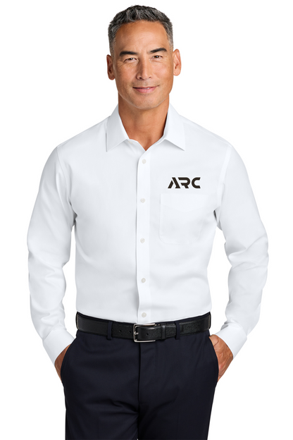 ARC - Brooks Brothers® Wrinkle-Free Stretch Pinpoint Spread Collar Shirt - BB18012