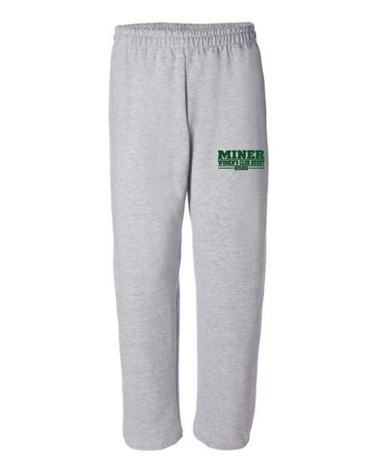 Miner Rugby- Gildan Open-Bottom Sweatpants- Miner Women's Club