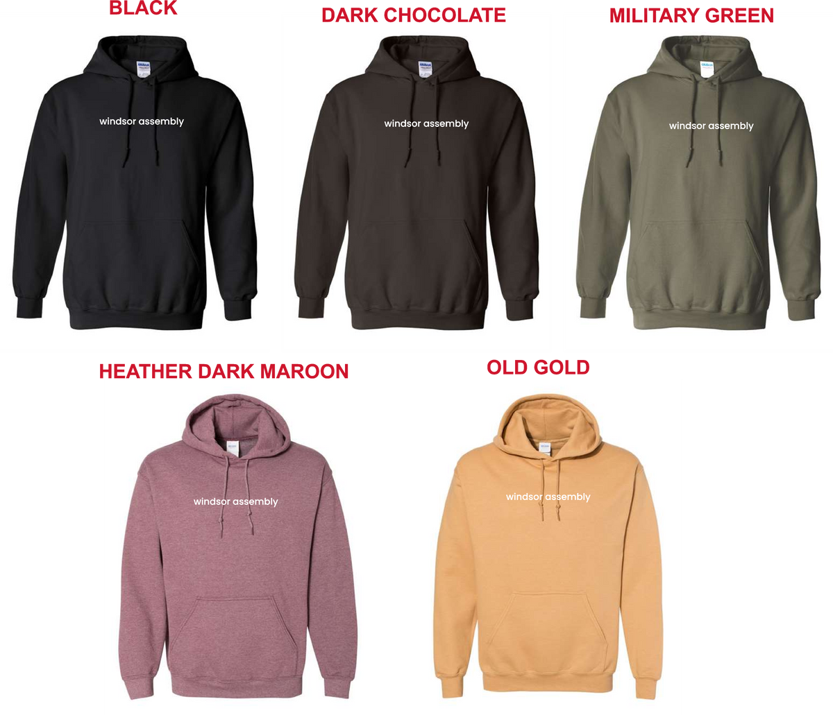 WA- (WA Lower Case) Gildan Hoodie 18500- ADULT