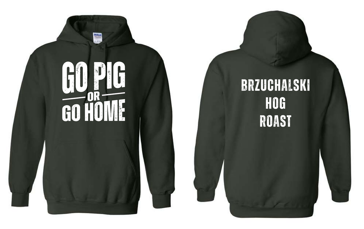 Hog Roast 26- Gildan Hooded Sweatshirt- Forest Green