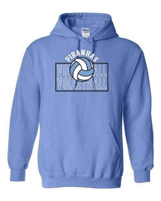 Piranhas VB 25- Gildan Hoodie Carolina Blue