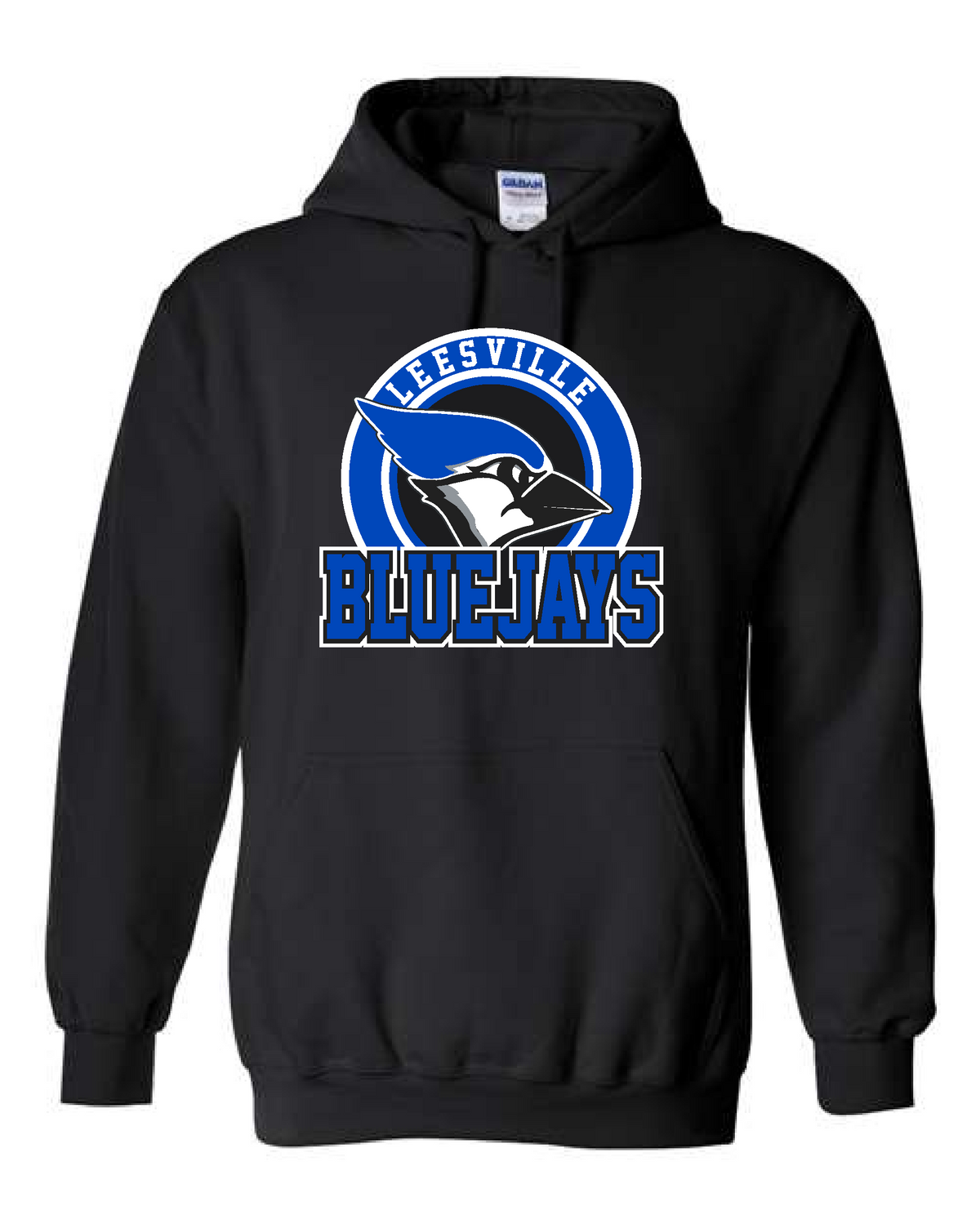 Leesville 26- Gildan Hoodie (18500) Bluejays Circle