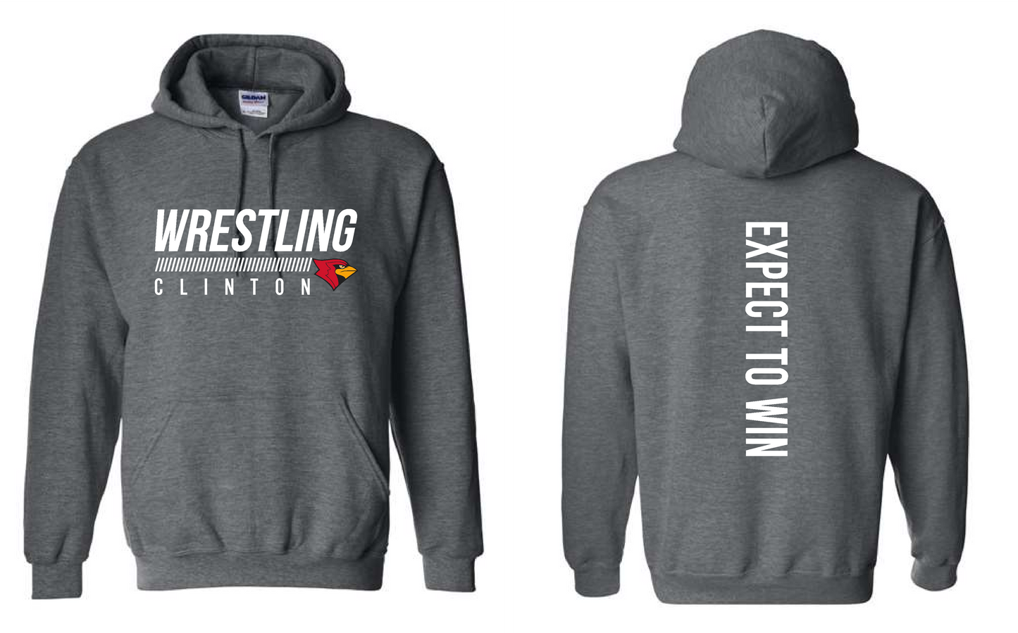 Clinton Wrestling 25- Gildan Hoodie