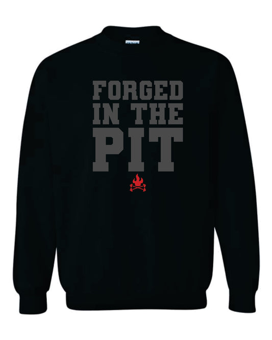Forged Fitness- Gildan Black Crewneck Sweatshirt (18000)