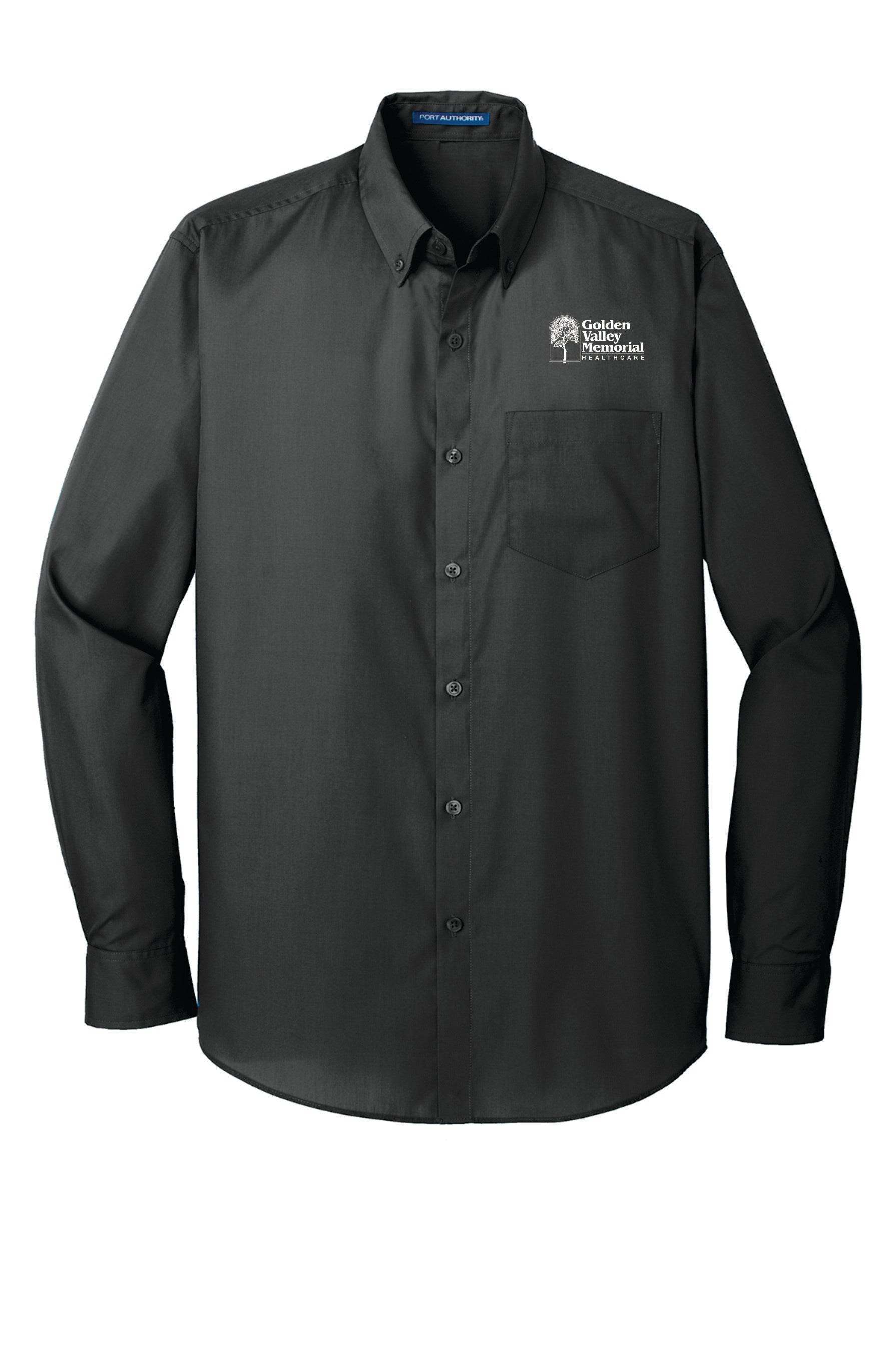 GVMH Long-Sleeve Men's Dress Shirt with Embroidered logo W100