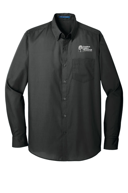 GVMH Long-Sleeve Men's Dress Shirt with Embroidered logo W100 C Squared Embroidery & Screenprinting GVMH Long-Sleeve Men's Dress Shirt with Embroidered logo W100 C Squared Embroidery & Screenprinting